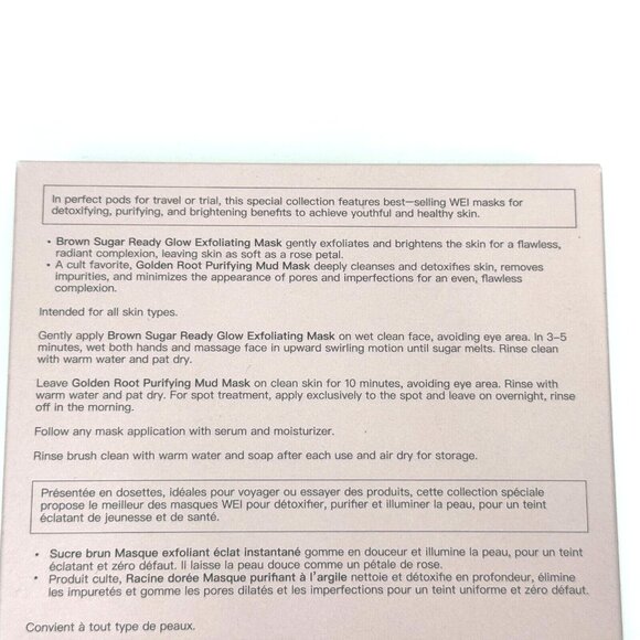 WEI East Two-In-One Purifying and Glow Mask Collection, 8 Pods + Brush - Picture 5 of 13